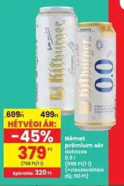 Interspar Nemet prémium sör ajánlat