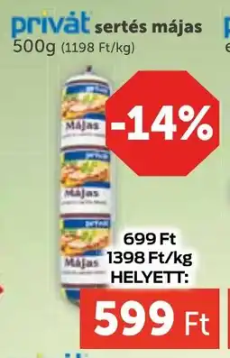 PRIVÁT Privȧt sertés májas ajánlat