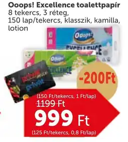PRIVÁT Ooops! Excellence toalettpapír ajánlat