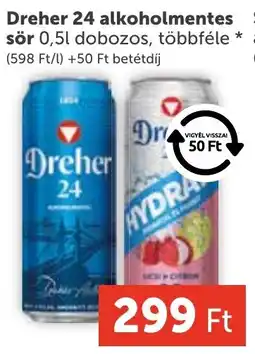 PRIVÁT Dreher 24 alkoholmentes sör ajánlat