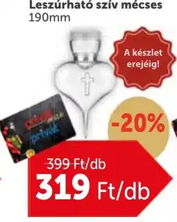 PRIVÁT Leszúrható szív mécses ajánlat
