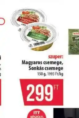 Coop Magyaros csemege, Sonkás csemege ajánlat