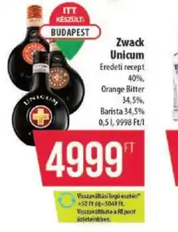 Coop Zwack Unicum ajánlat