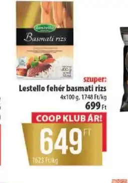Coop Lestello fehér basmati rizs ajánlat