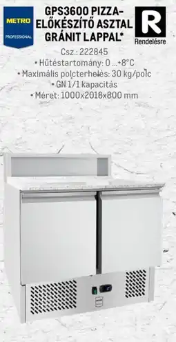 Metro Metro Professional GPS3600 Pizza-előkészítő asztal gránit lappal ajánlat