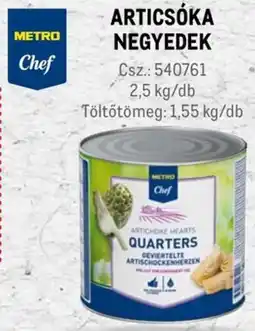 Metro Metro Chef articsóka negyedek ajánlat