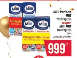 Coop Milli Perfecto UHT főzőtejszín ajánlat