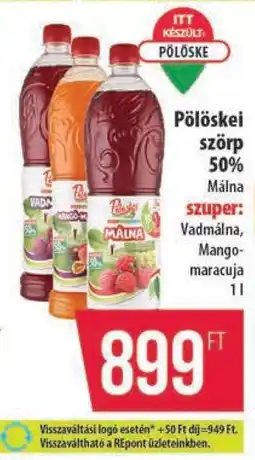 Coop PÖLÖSKEI﻿﻿ Szörp ajánlat