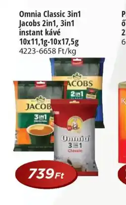 Real Omnia Classic 3in1 Jacobs 2in1, 3in1 instant kávé ajánlat