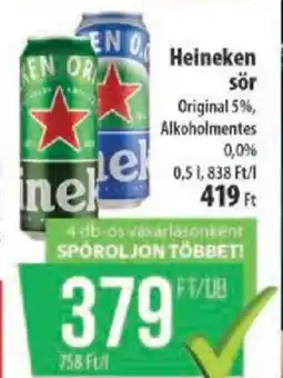 Coop Heineken sör ajánlat