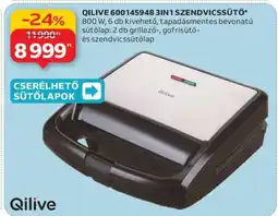 Auchan QILIVE 600145948 3IN1 SZENDVICSSÜTŐ ajánlat