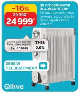 Auchan QILIVE 600184258 OLAJRADIÁTOR ajánlat