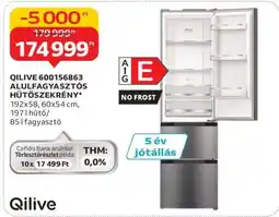 Auchan QILIVE 600156863 ALULFAGYASZTÓS HŰTŐSZEKRÉNY ajánlat