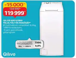 Auchan QILIVE 600147869 FELÜLTÖLTŐS MOSÓGÉP ajánlat