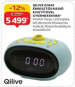 Auchan QILIVE Q1843 ÉBRESZTŐS RÁDIÓ KIVETÍTŐVEL GYERMEKEKNEK ajánlat