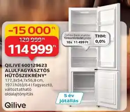 Auchan QILIVE 600129623 ALULFAGYASZTÓS HŰTŐSZEKRÉNY ajánlat