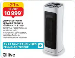 Auchan QILIVE 600172097 KERÁMIA TORONY FŰTŐVENTILÁTOR ajánlat