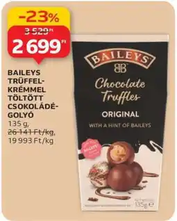 Auchan BAILEYS TRÜFFELKRÉMMEL TÖLTÖTT CSOKOLÁDÉGOLYÓ ajánlat