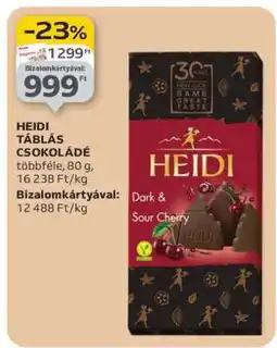 Auchan HEIDI TÁBLÁS CSOKOLÁDÉ ajánlat