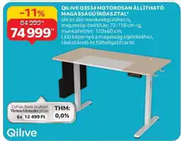 Auchan Qilive Q3534 Motorosan Állítható Magasságú Íróasztal ajánlat