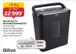 Auchan QILIVE Q3711 IRATMEGSEMMISÍTŐ ajánlat