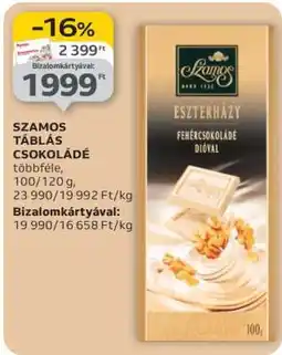 Auchan Szamos táblás csokoládé ajánlat