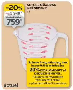 Auchan ACTUEL MŰANYAG MÉRŐEDÉNY ajánlat