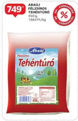 Auchan ABAÚJ FÉLZSÍROS TEHÉNTÚRÓ ajánlat