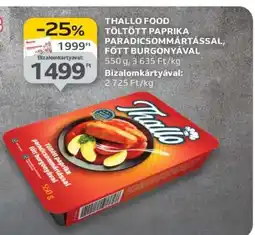 Auchan THALLO-FOOD TÖLTÖTT PAPRIKA PARADICSOMMÁRTÁSSAL FŐTT BURGONYÁVAL ajánlat
