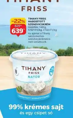 Auchan TIHANY Friss, habosított szendvicskrém ajánlat
