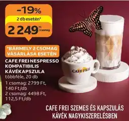 Auchan CAFE FREI NESPRESSO KOMPATIBILIS KÁVÉKAPSZULA ajánlat