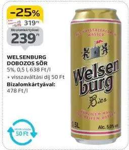 Auchan Welsenburg Dobozos Sör ajánlat