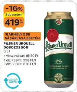 Auchan Pilsner Urquell Dobozos Sör ajánlat