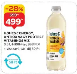 Auchan HOHES C ENERGY, ANTIOX VAGY PROTECT VITAMINOS VÍZ ajánlat