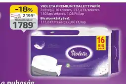Auchan Violeta Prémium Toalettpapír ajánlat