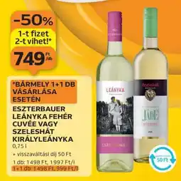 Auchan Eszterbauer Leányka Fehér Cuvée vagy Szeles-Hát Királyleányka ajánlat