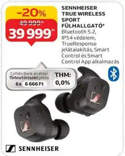 Auchan SENNHEISER TRUE WIRELESS SPORT FÜLHALLGATÓ ajánlat