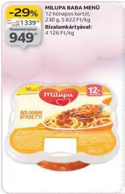Auchan MILUPA BABA MENÜ ajánlat