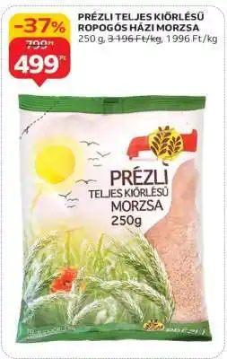 Auchan PRÉZLI TELJES KIŐRLÉSŰ ROPOGÓS HÁZI MORZSA ajánlat