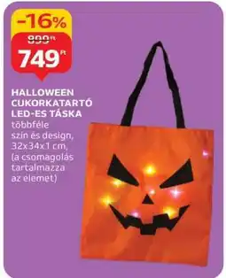 Auchan HALLOWEEN CUKORKATARTÓ LED-ES TÁSKA ajánlat