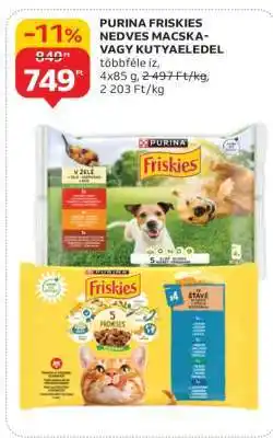 Auchan PURINA FRISKIES NEDVES MACSKA- VAGY KUTYAELEDEL ajánlat