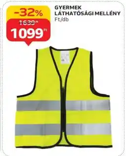 Auchan GYERMEK LÁTHATÓSÁGI MELLÉNY ajánlat