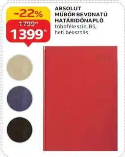 Auchan ABSOLUT MŰBŐR BEVONATÚ HATÁRIDŐNAPLÓ ajánlat