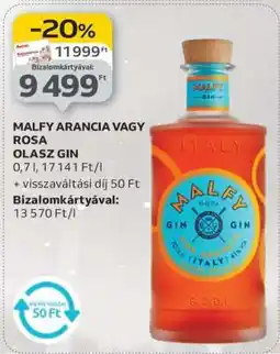 Auchan MALFY ARANCIA VAGY ROSA OLASZ GIN ajánlat