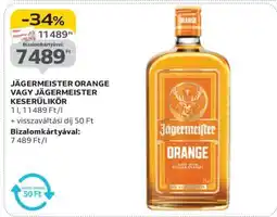 Auchan JÄGERMEISTER ORANGE VAGY JÄGERMEISTER KESERŰLIKŐR ajánlat