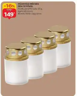 Auchan Műanyag mécses fém tetővel ajánlat