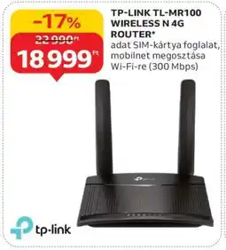 Auchan TP-LINK TL-MR100 WIRELESS N 4G ROUTER ajánlat