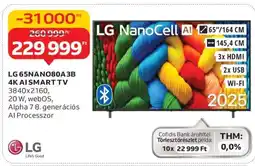 Auchan LG 65NANO80A3B 4K AI SMART TV ajánlat
