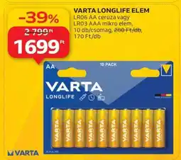 Auchan Varta Longlife elem ajánlat