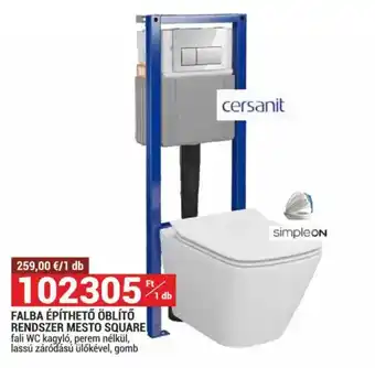 Merkury Market Cersanit Falba Építhető Öblítő Rendszer Mesto Square ajánlat